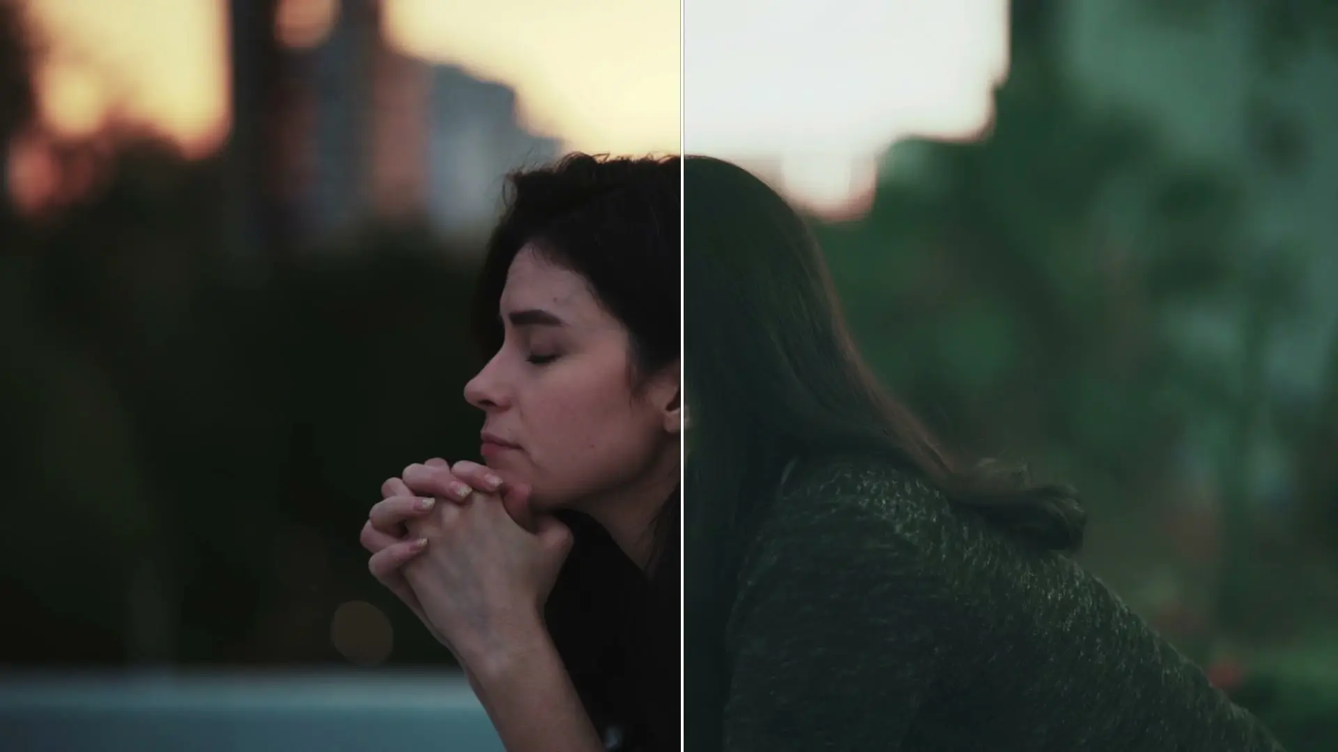 A woman matched to a still from The Matrix, then a car scene matched to a still from In the Mood for Love